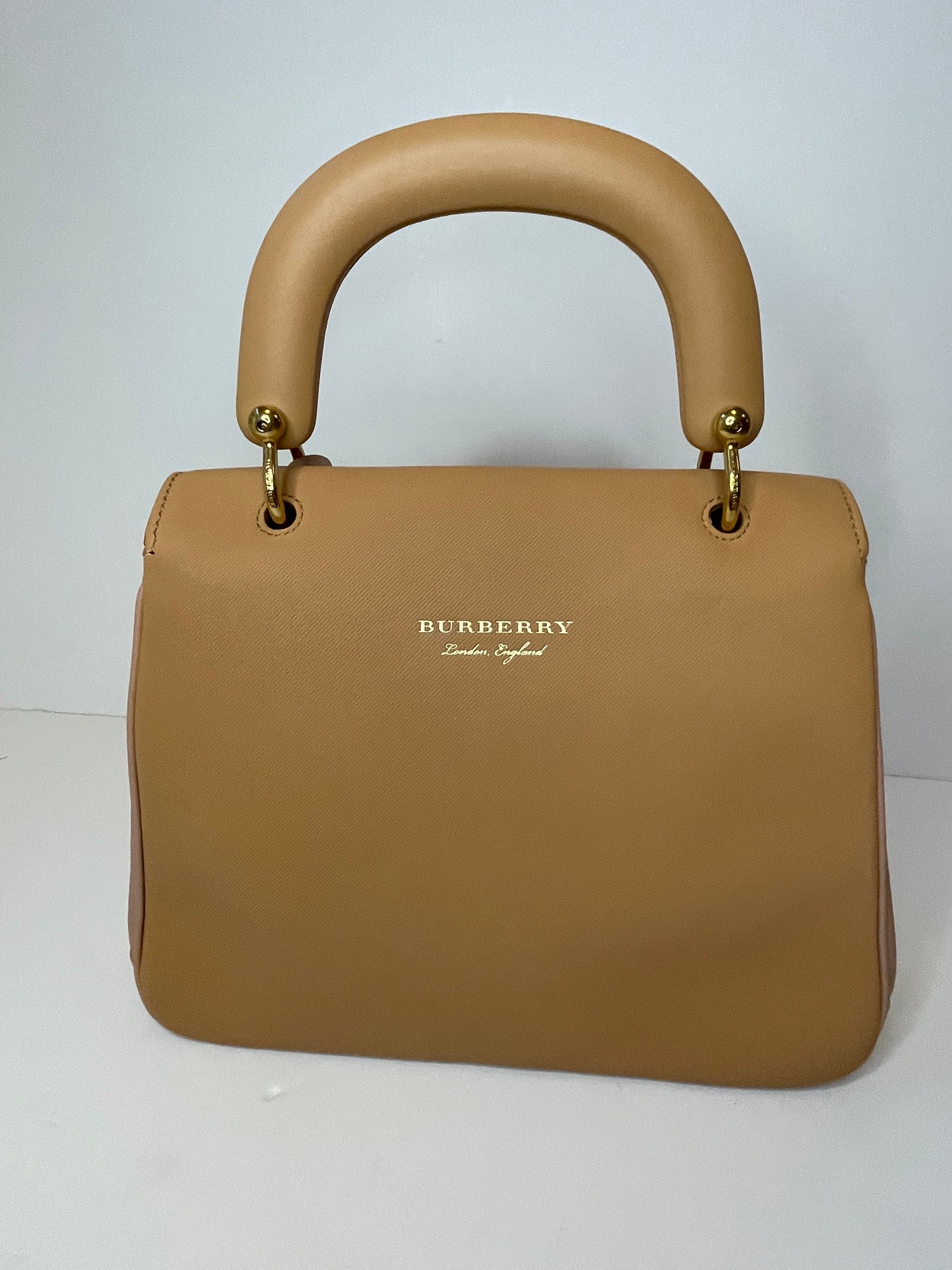 Preloved Burberry DK88 top handled Satchel Bag, Medium