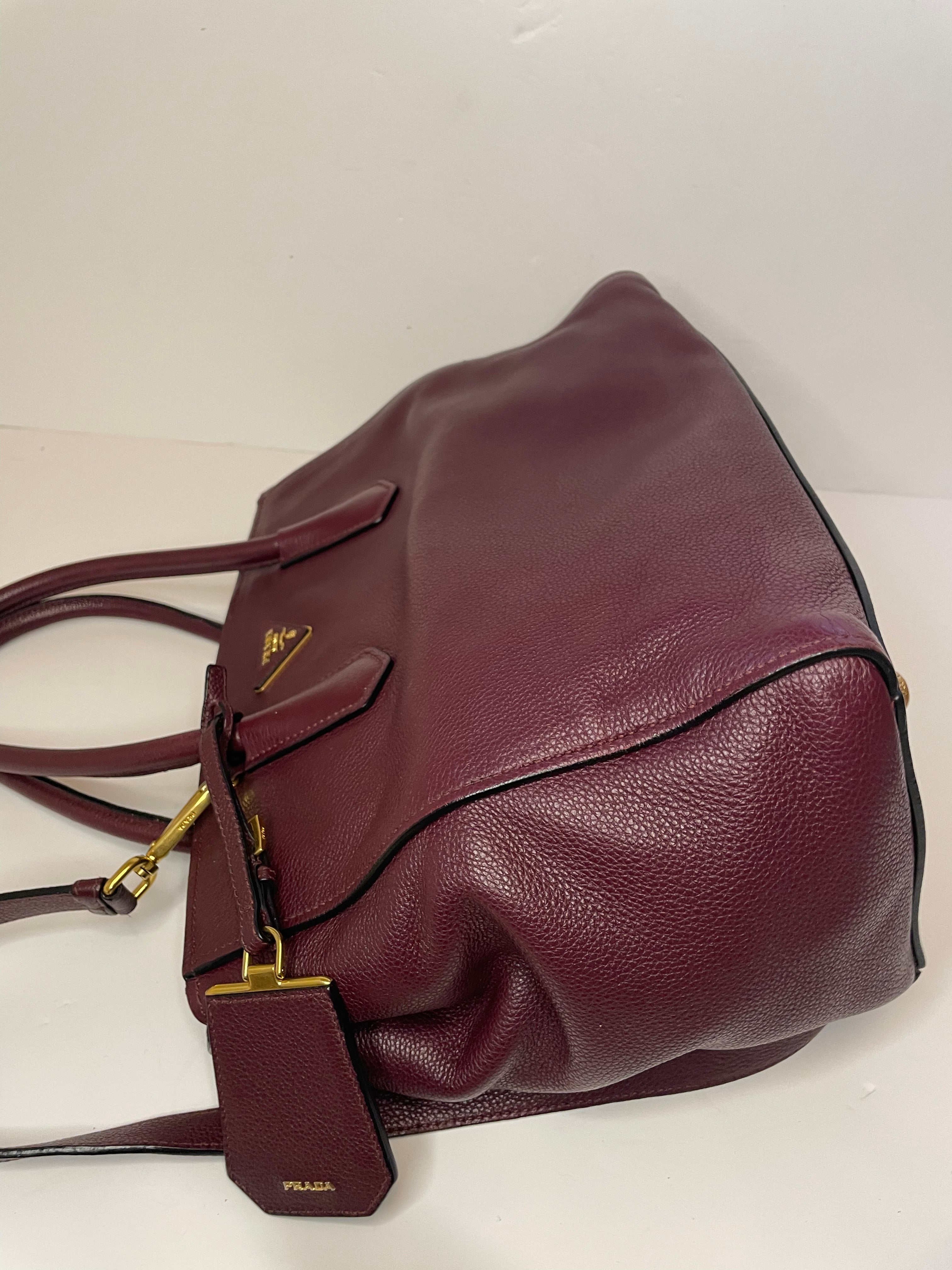 Prada leather online satchel