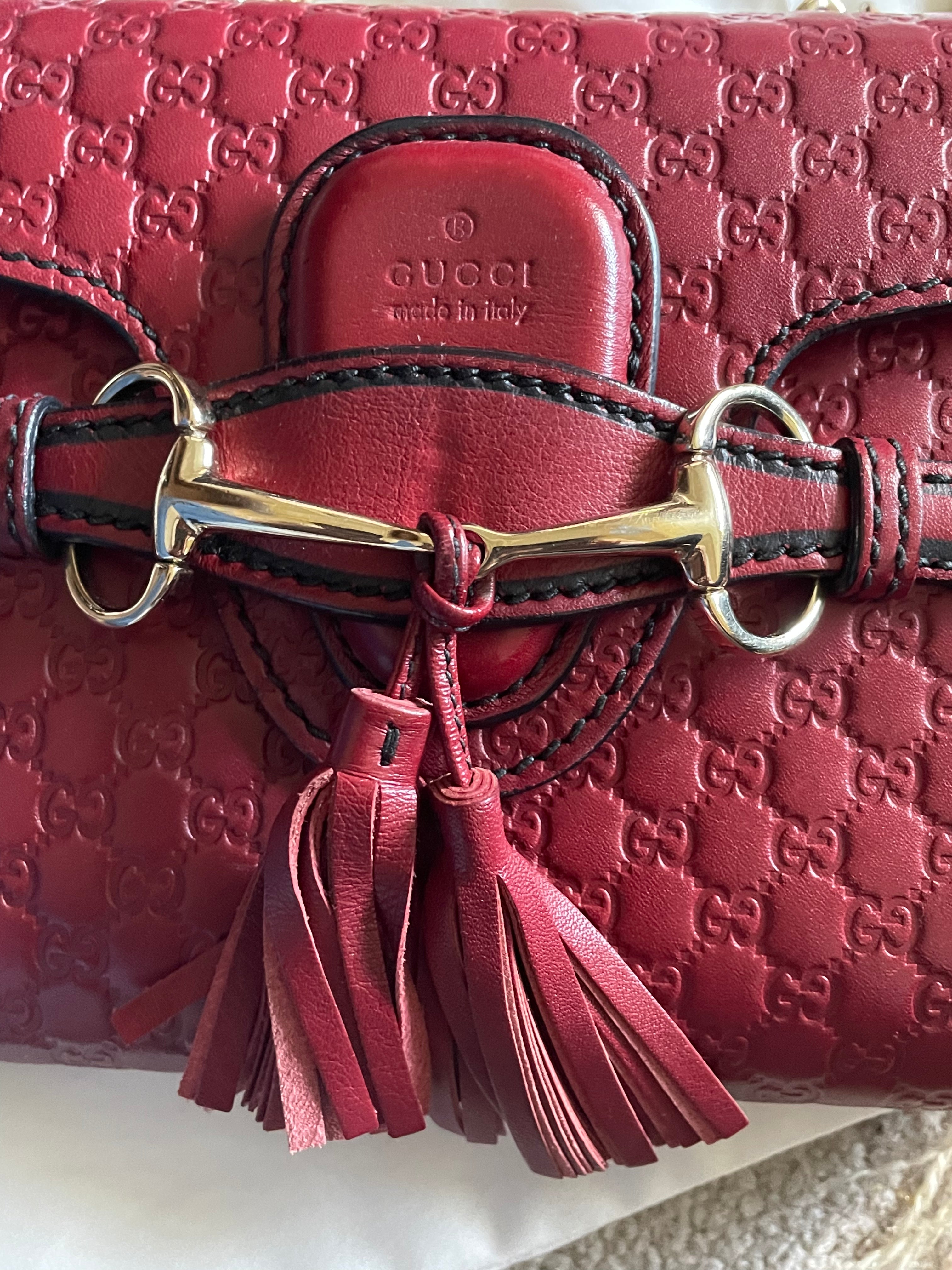 Gucci emily bag on sale red