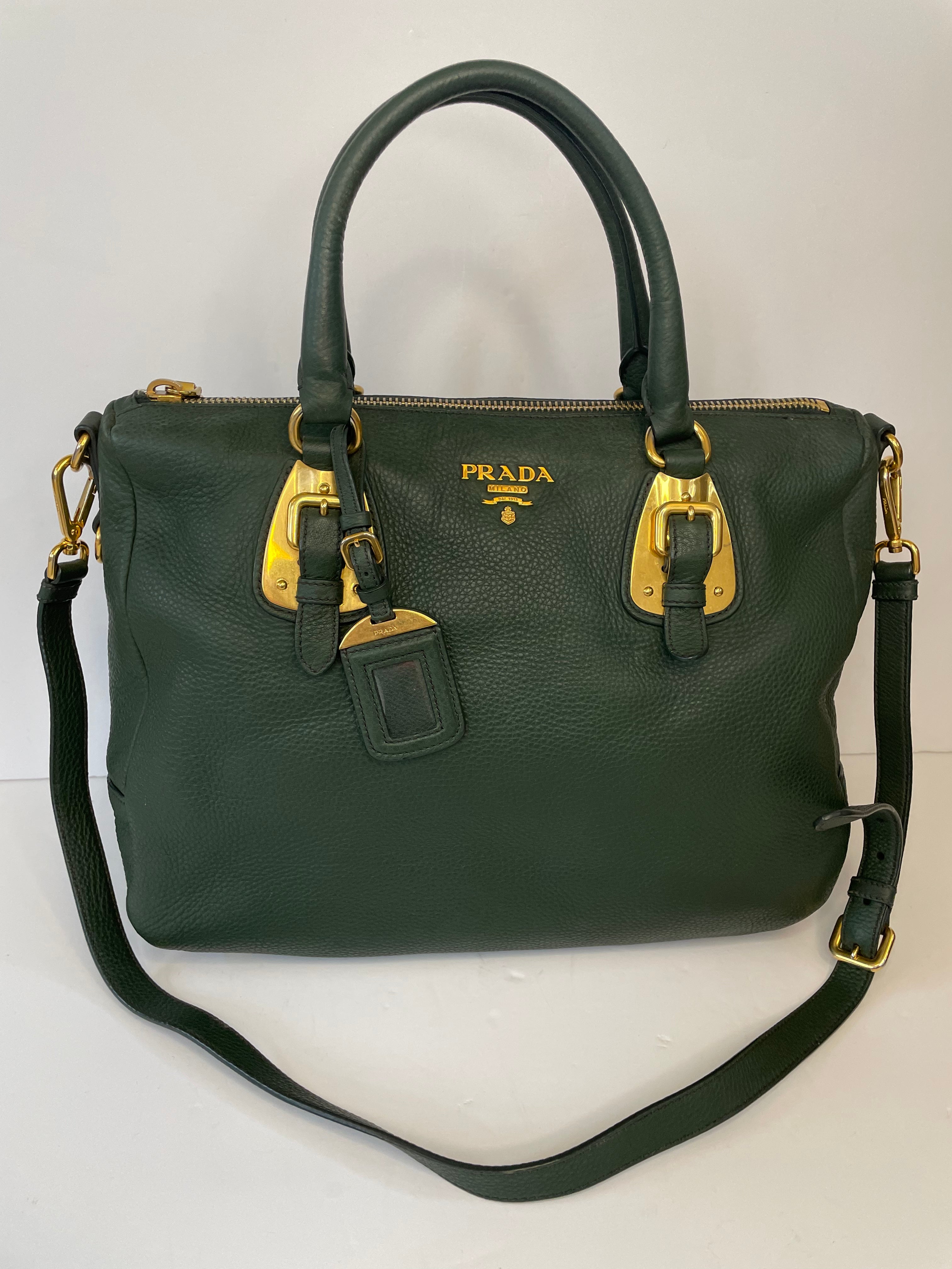 Prada leather tote hot sale