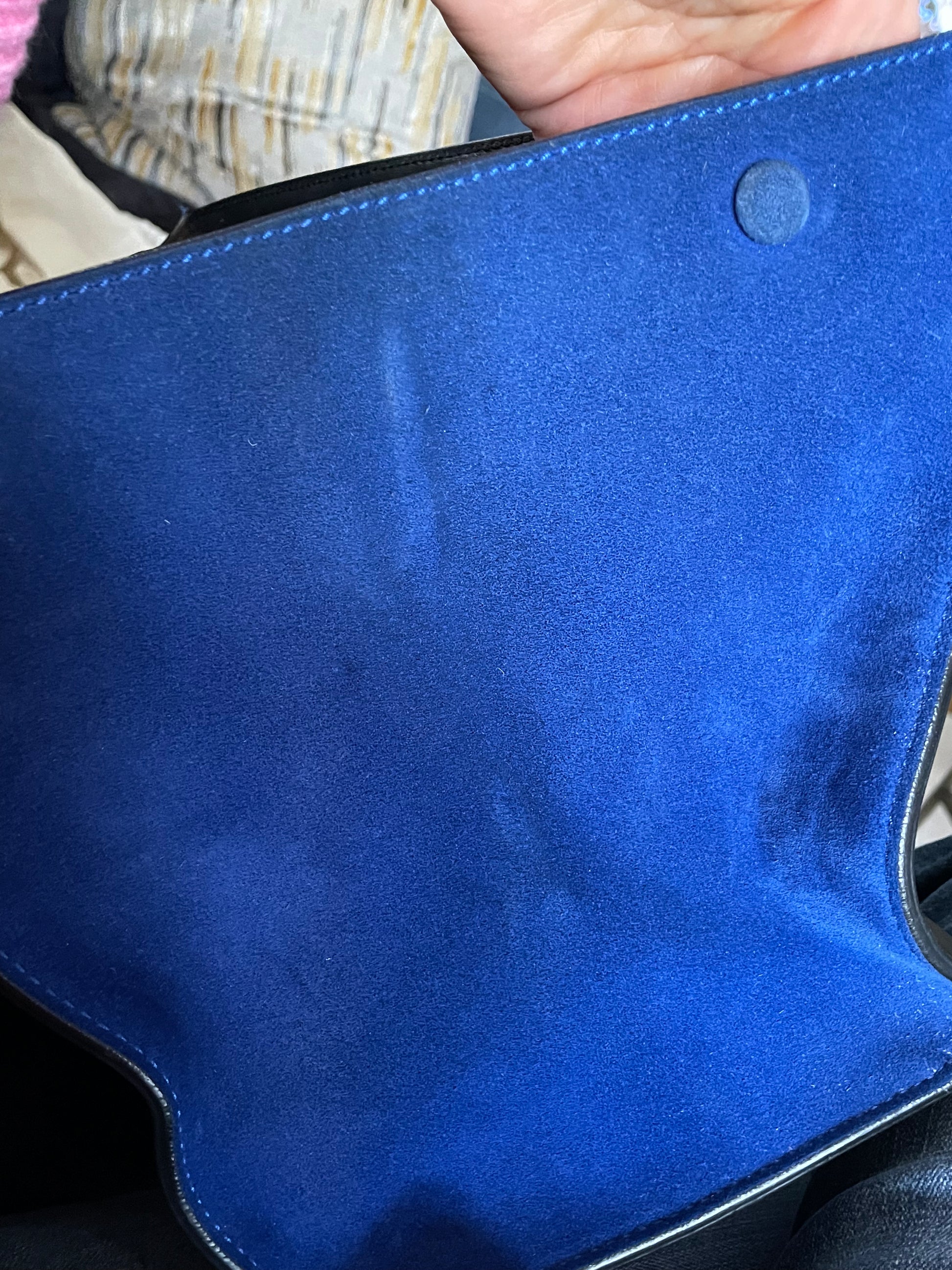 Preloved Celine Trapeze Bag Tri Coloured Carry Kind